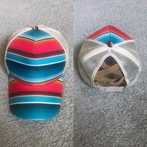 Cross cross ponytail hat serape